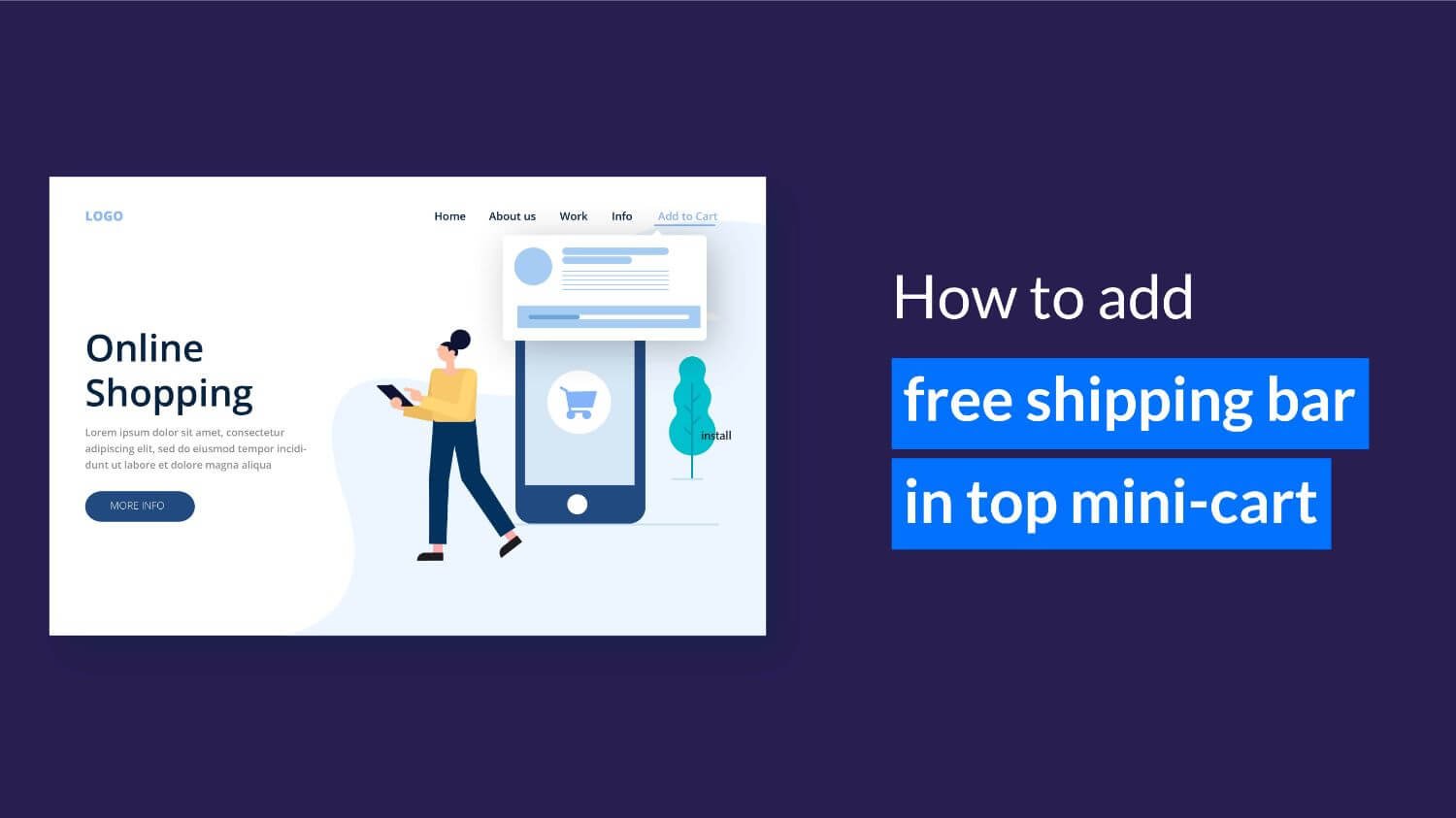 How to add a free shipping bar in the top cart in Magento title image