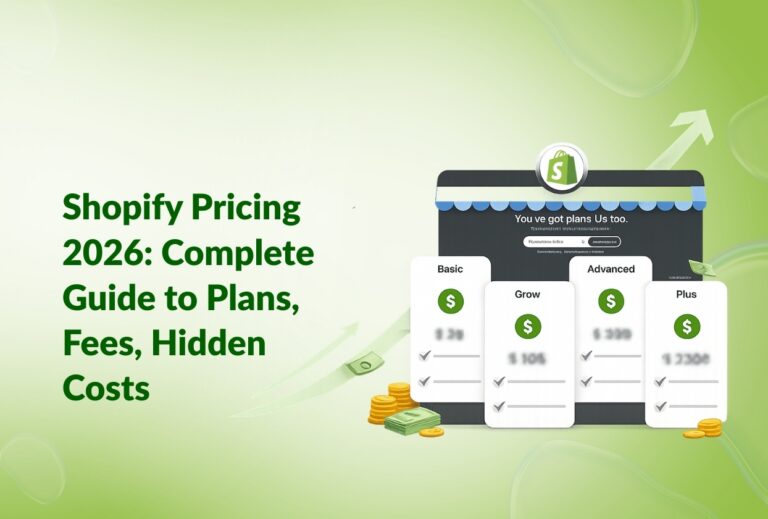Shopify pricing plans in the UK for 2026 comparing Starter, Basic, Grow, Advanced and Shopify Plus.