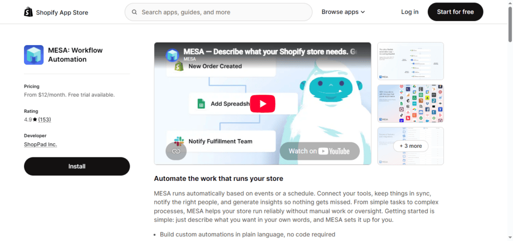 MESA Workflow Automation