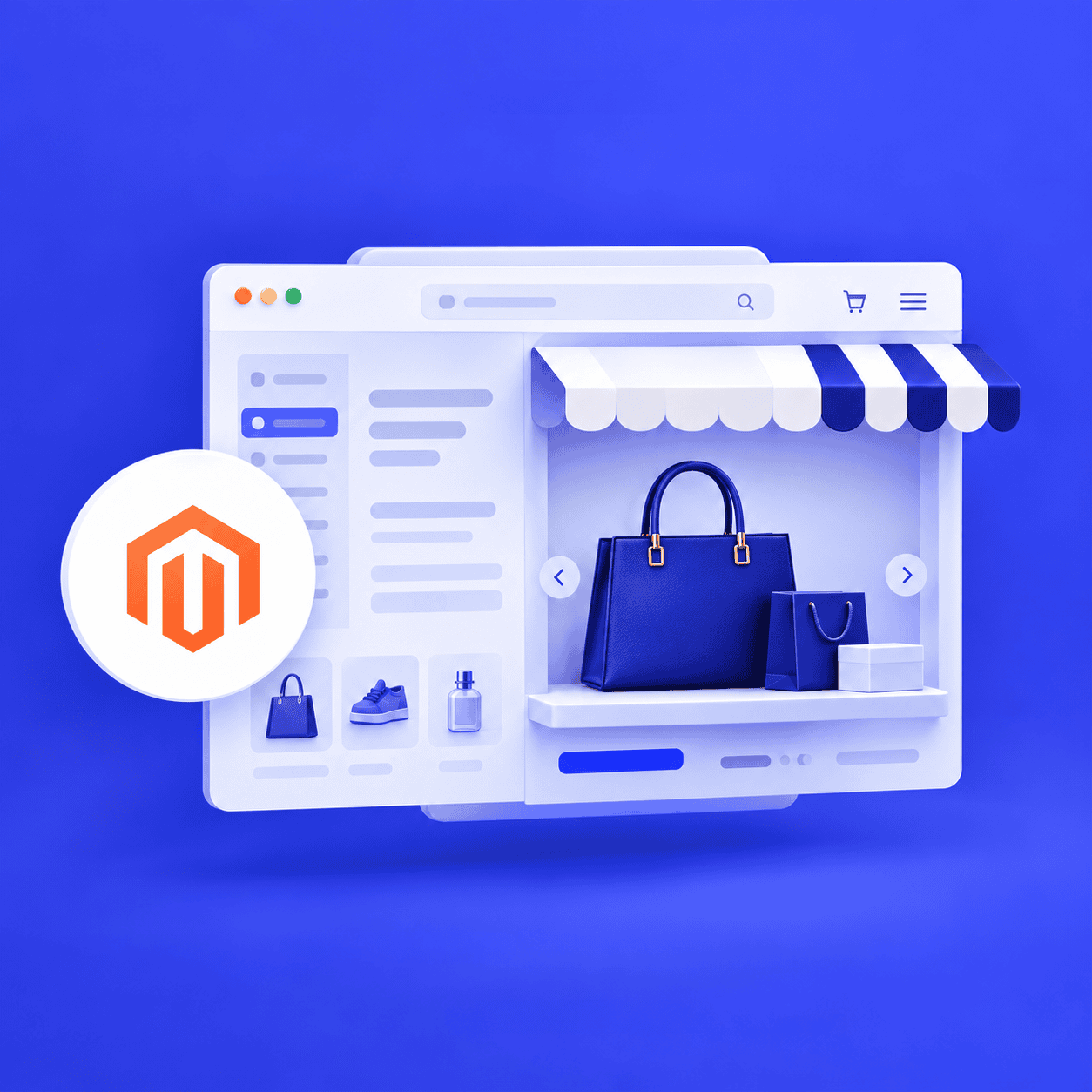3D E-Commerce Storefront Mockup
